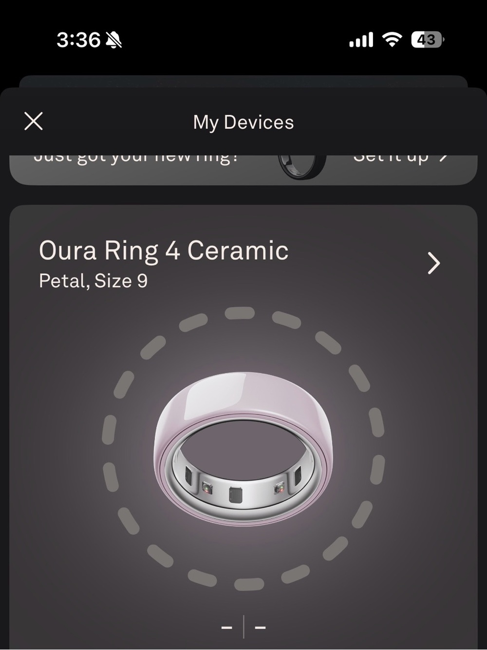 Oura Ring 4 Ceramic in Petal Pink